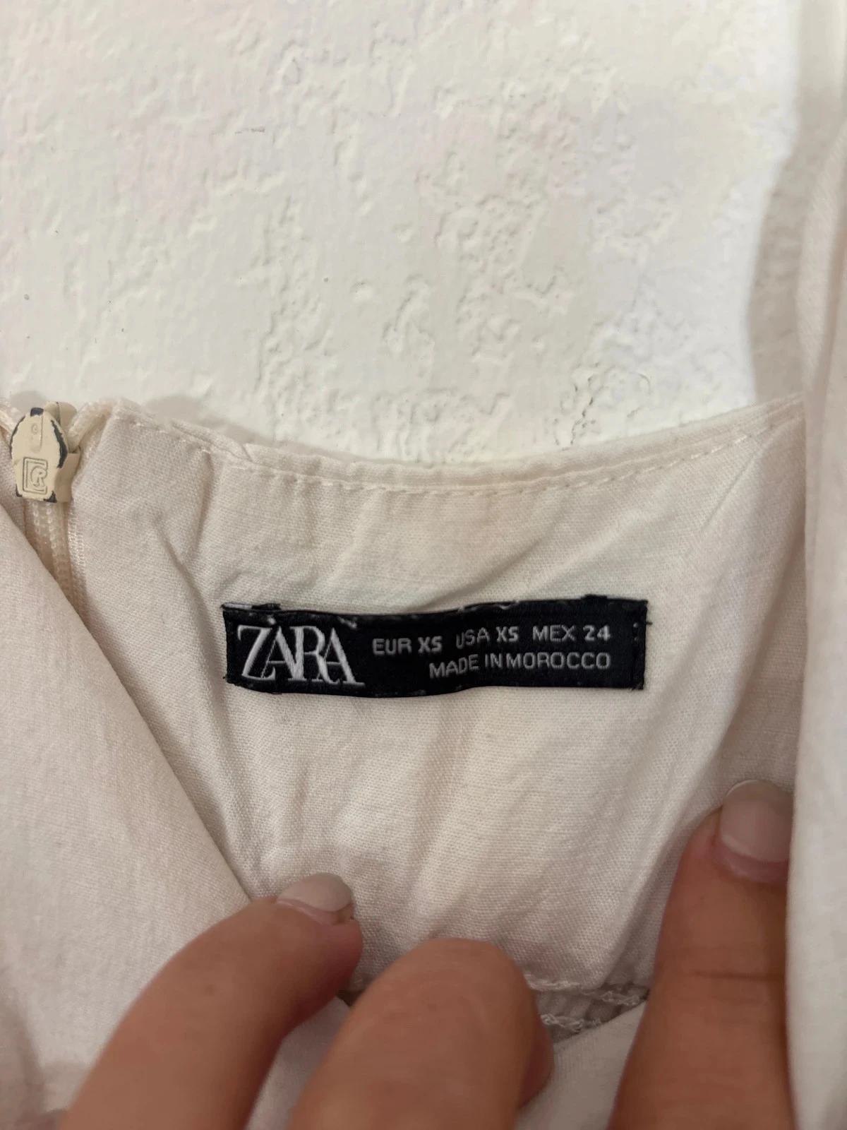White dress with pockets Zara size S – photo 4